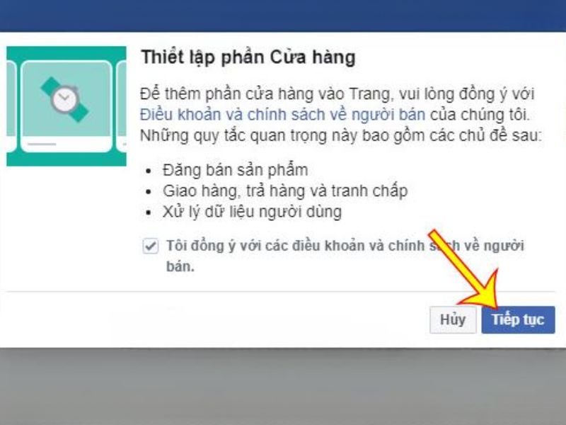Bước 3.1: Thiết lập cửa hàng